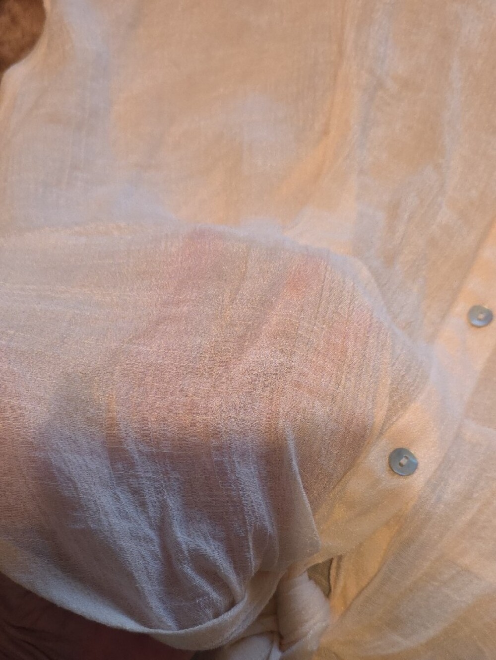 Listicle Pale Blush Tie-Front Button Down Shirt - Picture 8 of 10